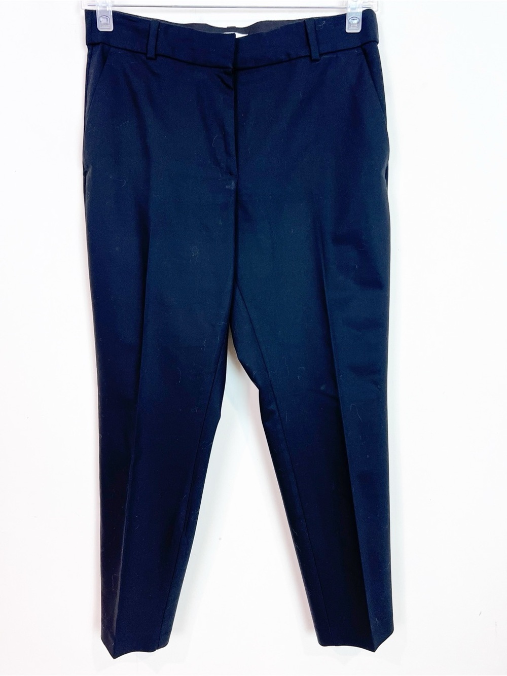 H&M BLACK TAPERED LEG FLAT FRONT PANTS WOMENS SZ 10